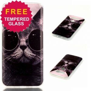 Casing Motif LG G5/ G5 SE – Jelly Softcase Motif Kartun Cat Wearing Glasses (Kode: XG011)